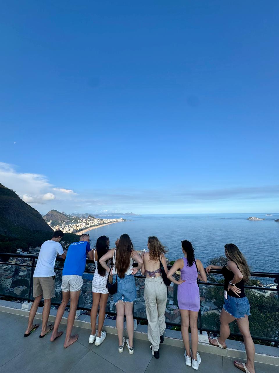 The group looking out over Rio from a viewpoint